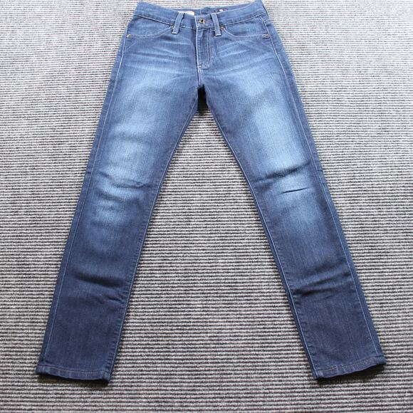 AG Adriano Goldschmied Farrah Skinny Jeans Women's 25x27 Blue High Rise Stretch - Picture 1 of 9